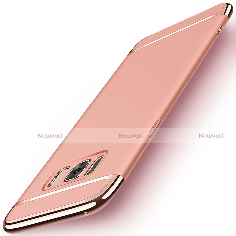 Luxury Metal Frame and Plastic Back Cover for Samsung Galaxy S8 Plus Rose Gold