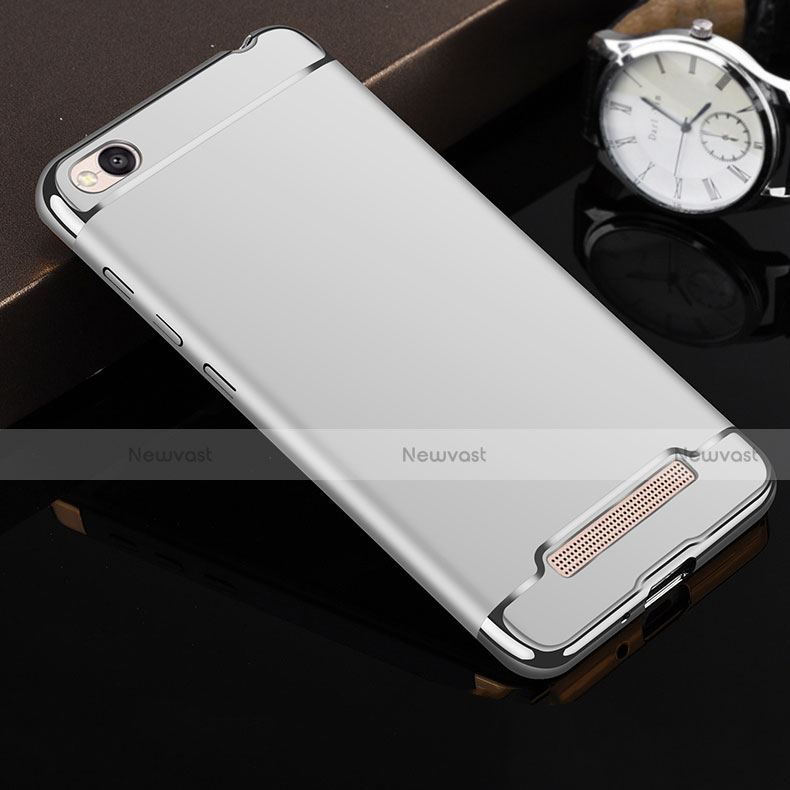 Luxury Metal Frame and Plastic Back Cover for Xiaomi Redmi 4A Silver