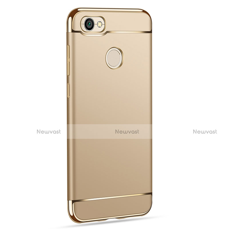 Luxury Metal Frame and Plastic Back Cover for Xiaomi Redmi Note 5A Pro Gold