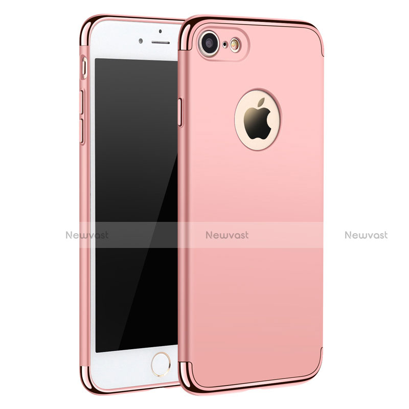 Luxury Metal Frame and Plastic Back Cover M01 for Apple iPhone SE (2020) Rose Gold