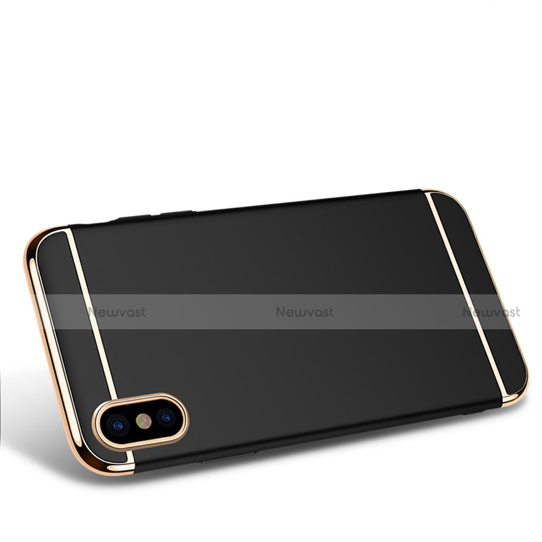 Luxury Metal Frame and Plastic Back Cover M01 for Apple iPhone Xs Black