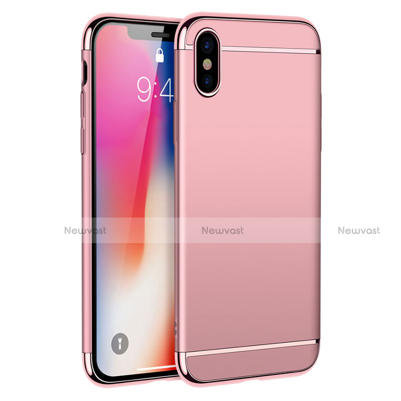 Luxury Metal Frame and Plastic Back Cover M01 for Apple iPhone Xs Max Rose Gold