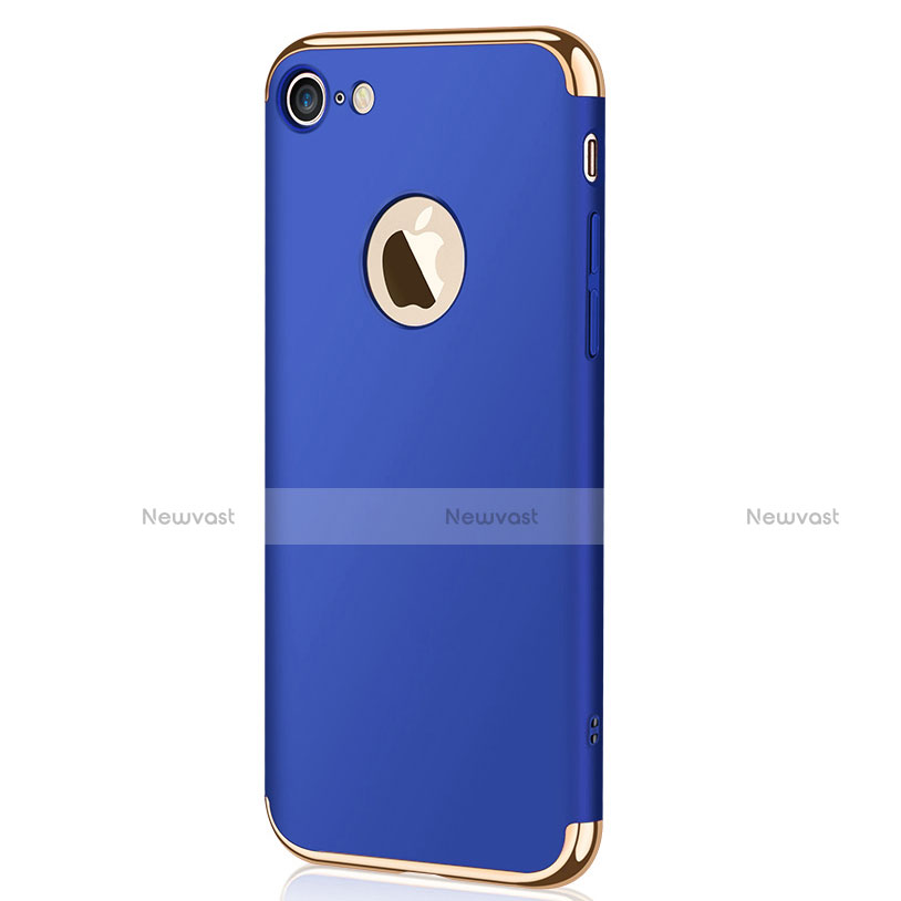Luxury Metal Frame and Plastic Back Cover M02 for Apple iPhone SE (2020) Blue