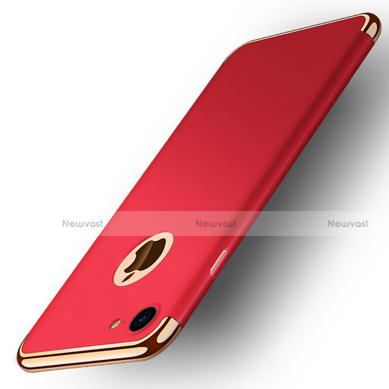 Luxury Metal Frame and Plastic Back Cover M02 for Apple iPhone SE (2020) Red