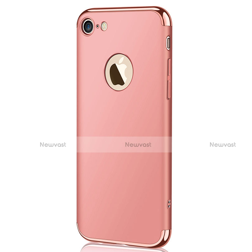 Luxury Metal Frame and Plastic Back Cover M02 for Apple iPhone SE (2020) Rose Gold