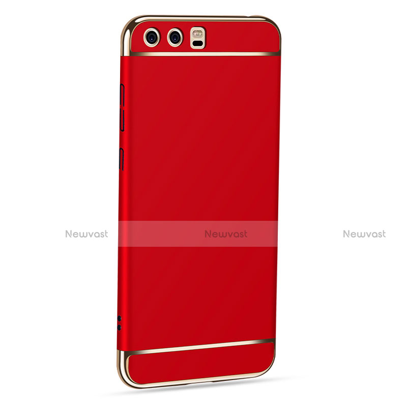 Luxury Metal Frame and Plastic Back Cover M02 for Huawei P10 Red