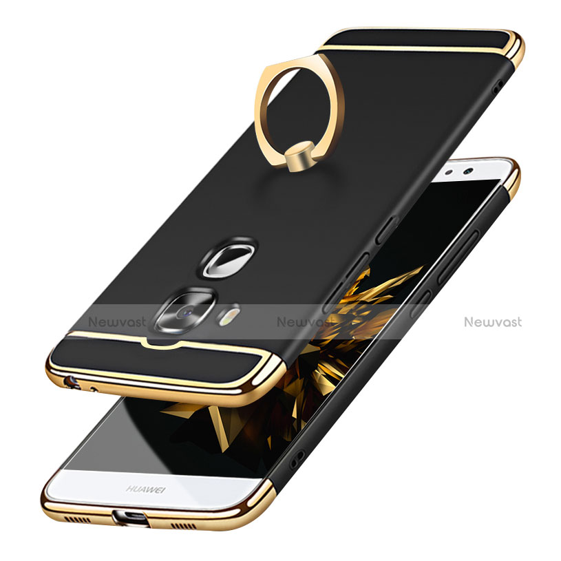 Luxury Metal Frame and Plastic Back Cover with Finger Ring Stand A01 for Huawei G9 Plus