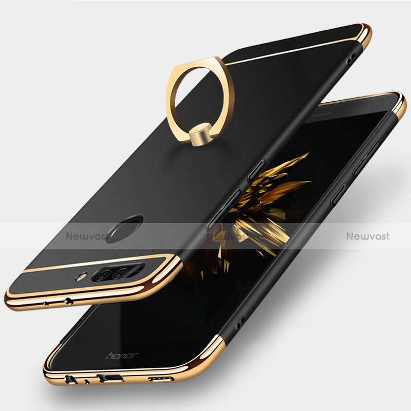 Luxury Metal Frame and Plastic Back Cover with Finger Ring Stand A01 for Huawei Honor V9