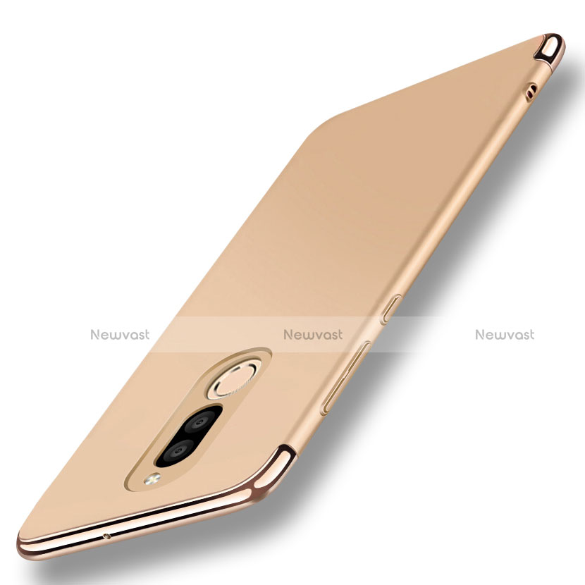 Luxury Metal Frame and Plastic Back Cover with Finger Ring Stand A01 for Huawei Maimang 6 Gold
