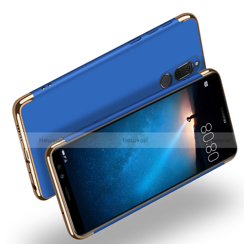 Luxury Metal Frame and Plastic Back Cover with Finger Ring Stand A01 for Huawei Mate 10 Lite