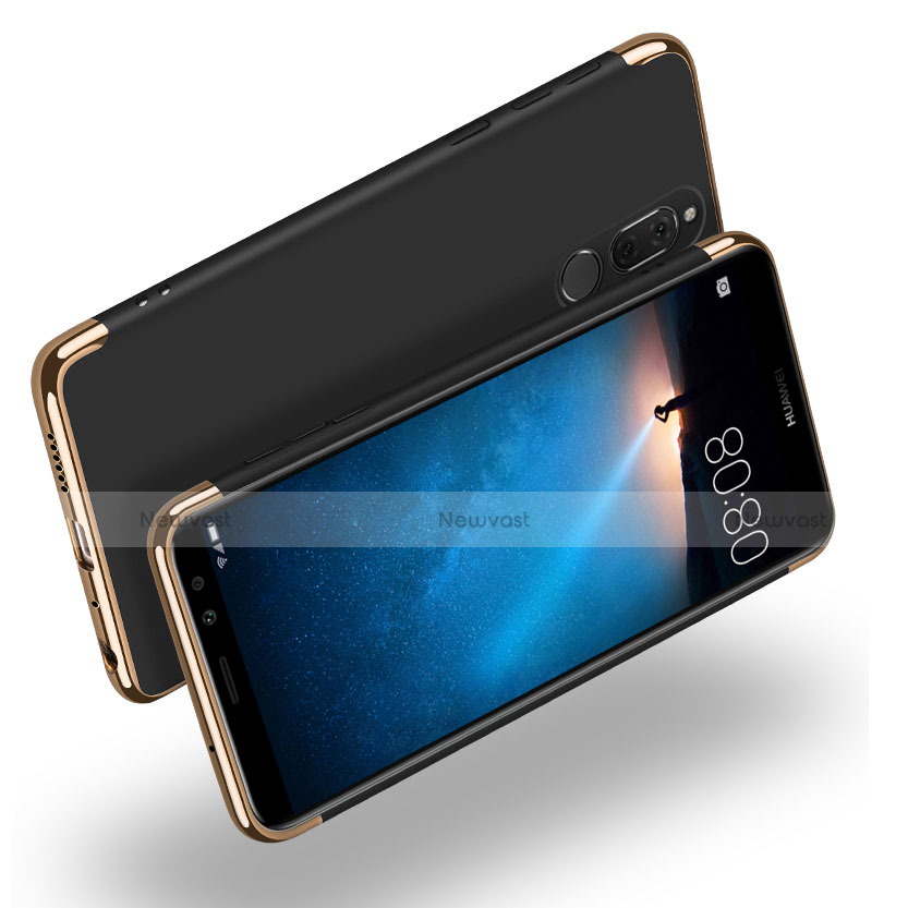 Luxury Metal Frame and Plastic Back Cover with Finger Ring Stand A01 for Huawei Mate 10 Lite