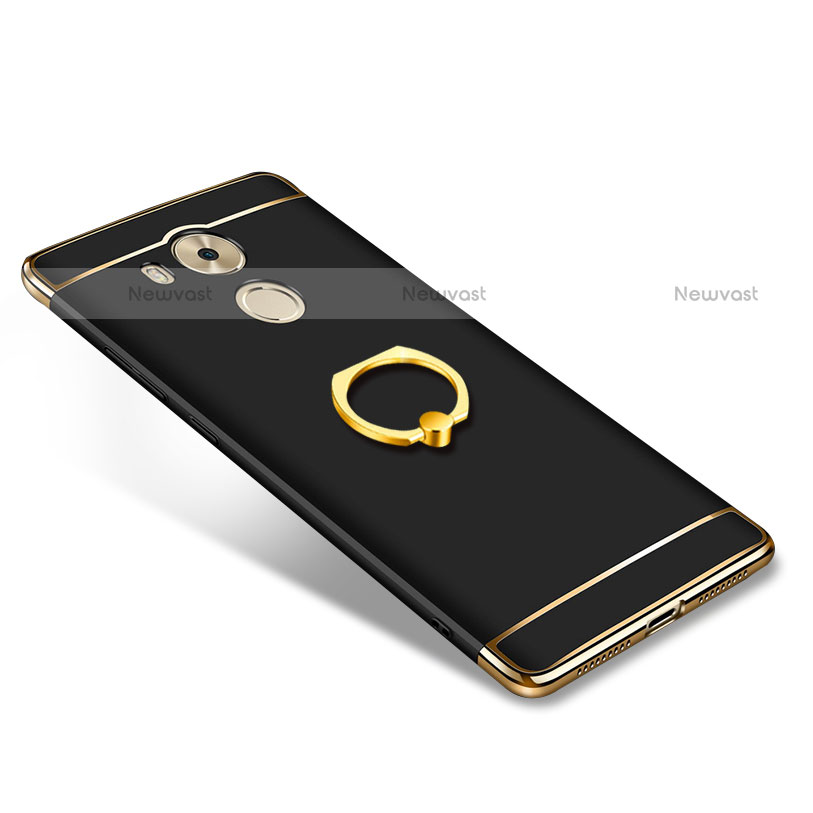 Luxury Metal Frame and Plastic Back Cover with Finger Ring Stand A01 for Huawei Mate 8