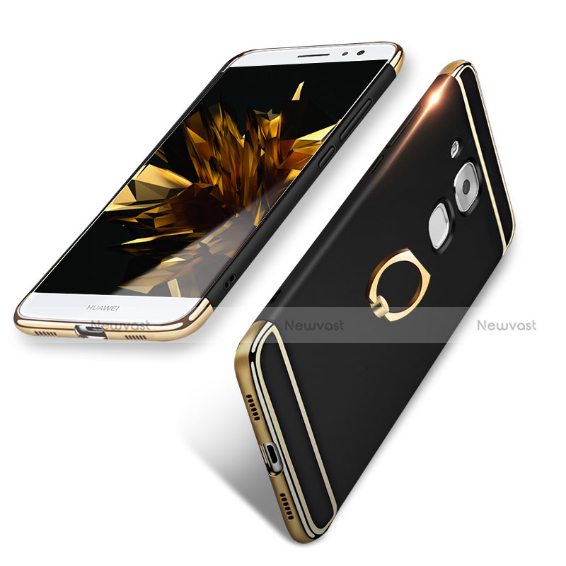 Luxury Metal Frame and Plastic Back Cover with Finger Ring Stand A01 for Huawei Nova Plus
