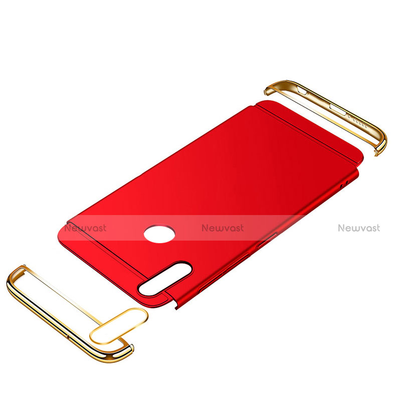 Luxury Metal Frame and Plastic Back Cover with Finger Ring Stand A01 for Huawei P Smart+ Plus