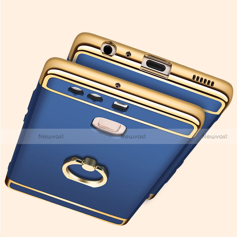 Luxury Metal Frame and Plastic Back Cover with Finger Ring Stand A01 for Huawei P9