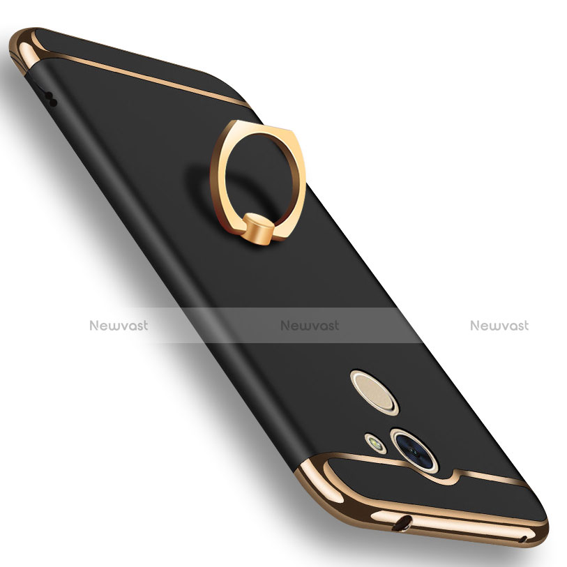 Luxury Metal Frame and Plastic Back Cover with Finger Ring Stand A01 for Huawei Y7 Prime