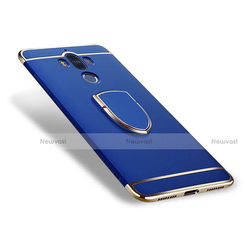 Luxury Metal Frame and Plastic Back Cover with Finger Ring Stand A02 for Huawei Mate 9