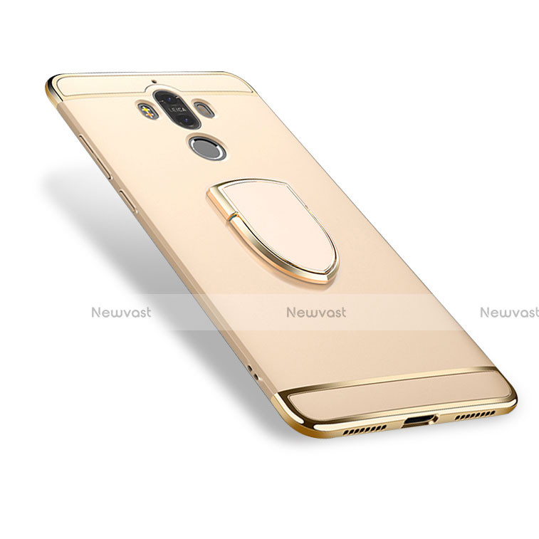 Luxury Metal Frame and Plastic Back Cover with Finger Ring Stand A02 for Huawei Mate 9