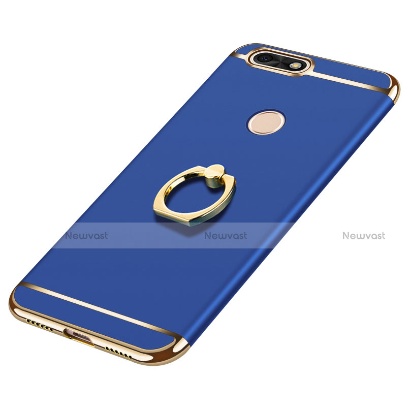 Luxury Metal Frame and Plastic Back Cover with Finger Ring Stand A06 for Huawei P9 Lite Mini