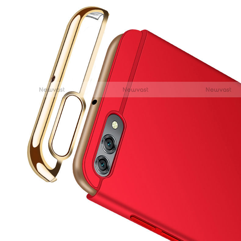 Luxury Metal Frame and Plastic Back Cover with Finger Ring Stand and Lanyard for Huawei Nova 2S