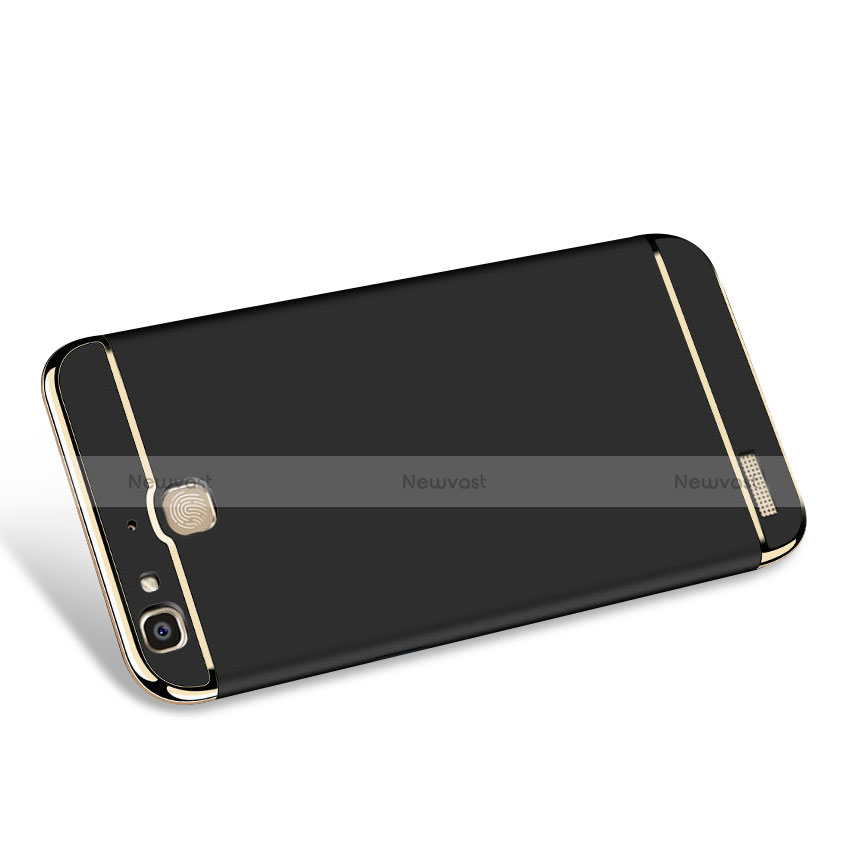 Luxury Metal Frame and Plastic Back Cover with Lanyard for Huawei Enjoy 5S