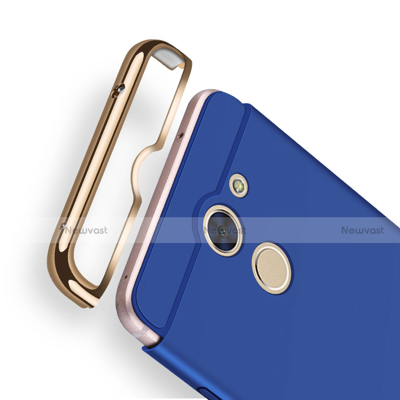 Luxury Metal Frame and Plastic Back Cover with Lanyard for Huawei Enjoy 7 Plus