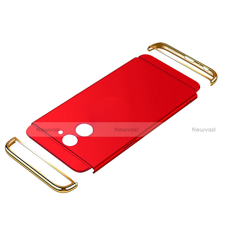 Luxury Metal Frame and Plastic Back Cover with Lanyard for Huawei Enjoy 7 Plus
