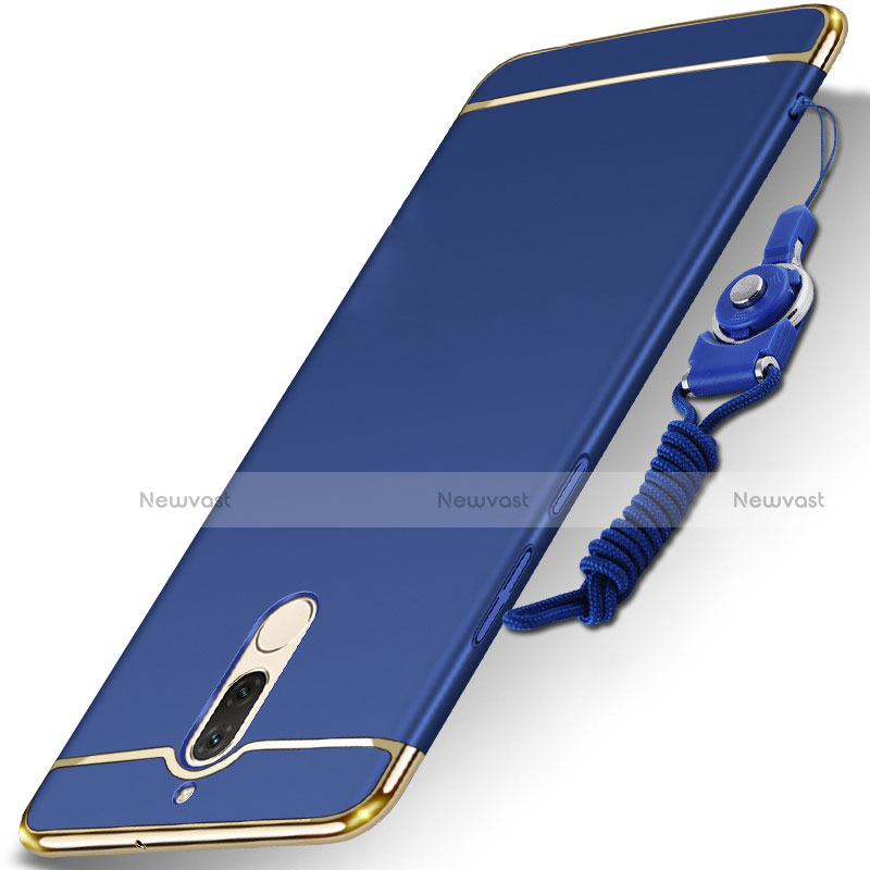 Luxury Metal Frame and Plastic Back Cover with Lanyard for Huawei Nova 2i