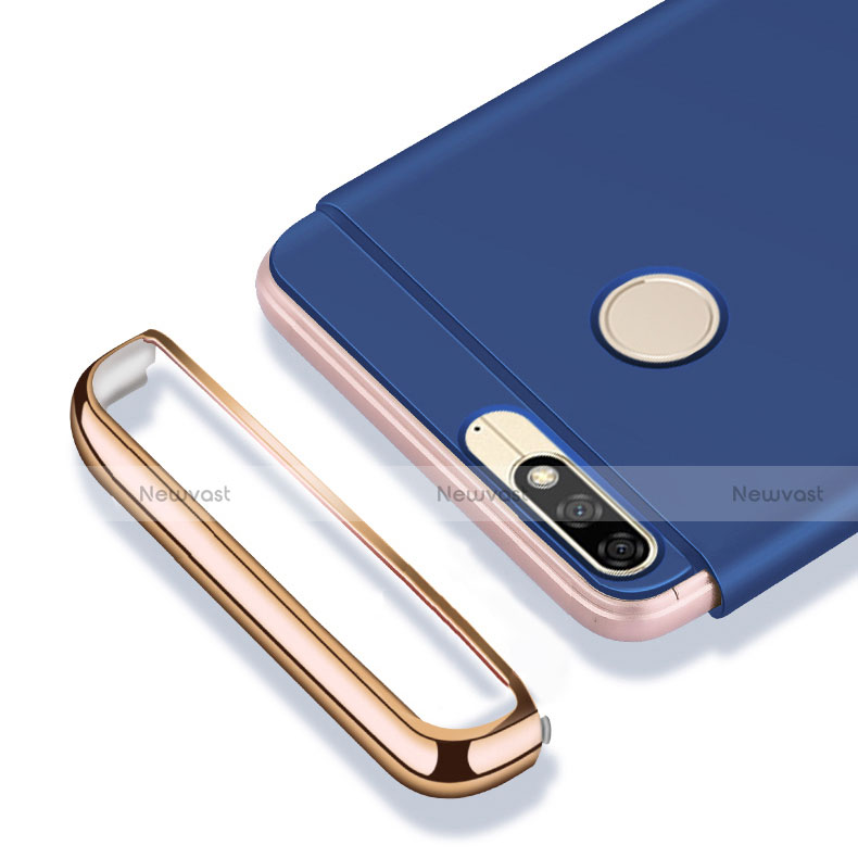 Luxury Metal Frame and Plastic Back Cover with Lanyard for Huawei Y7 (2018)