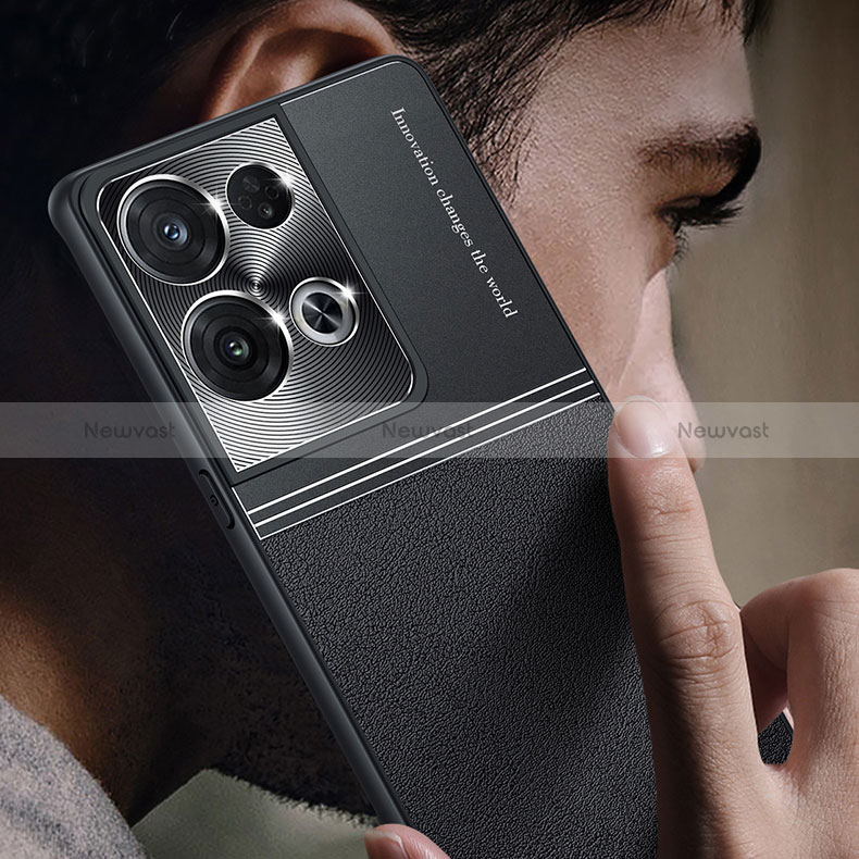 Luxury Metal Frame and Silicone Back Cover Case for Oppo Reno8 Pro 5G