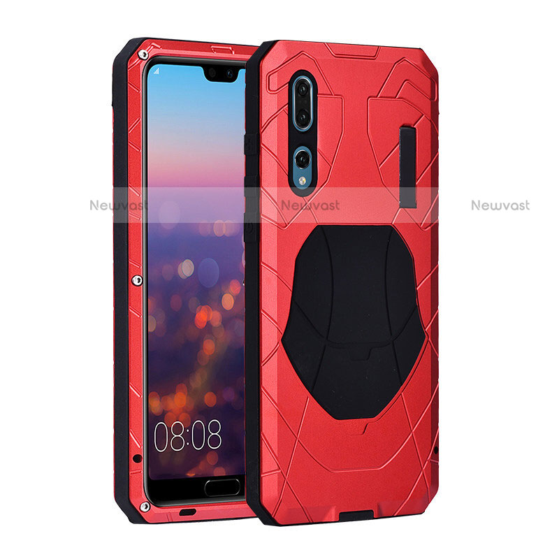 Luxury Metal Frame and Silicone Back Cover Case K01 for Huawei P20 Pro