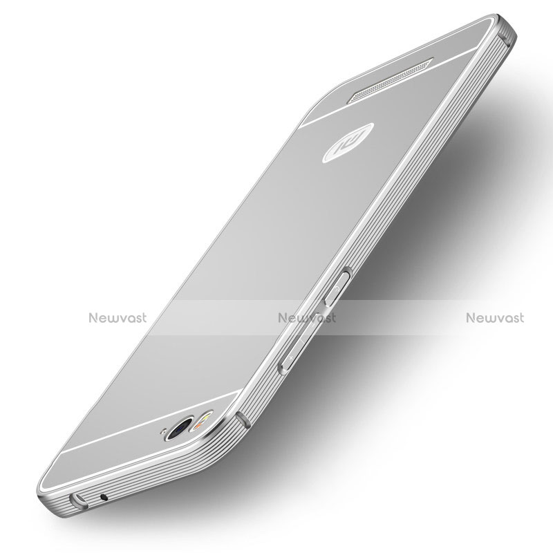 Luxury Metal Frame and Silicone Back Cover Case M01 for Xiaomi Mi 4i
