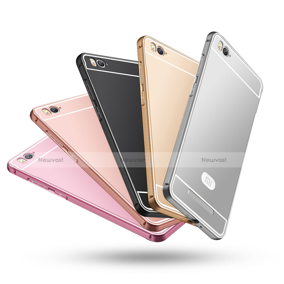 Luxury Metal Frame and Silicone Back Cover Case M01 for Xiaomi Mi 4i