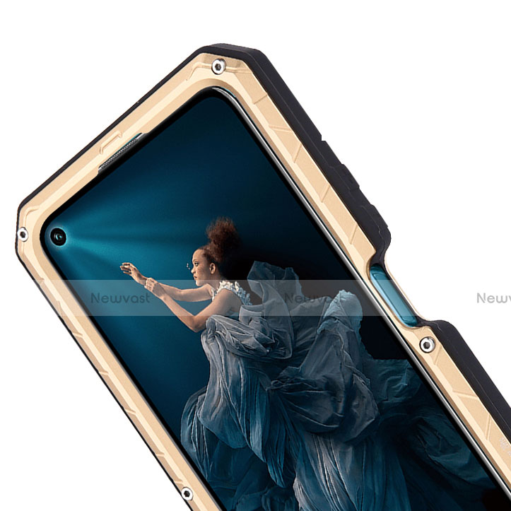 Luxury Metal Frame and Silicone Back Cover Case T01 for Huawei Honor 20 Pro