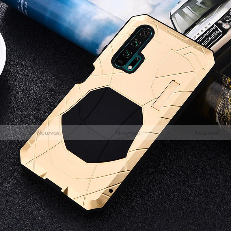 Luxury Metal Frame and Silicone Back Cover Case T01 for Huawei Honor 20 Pro