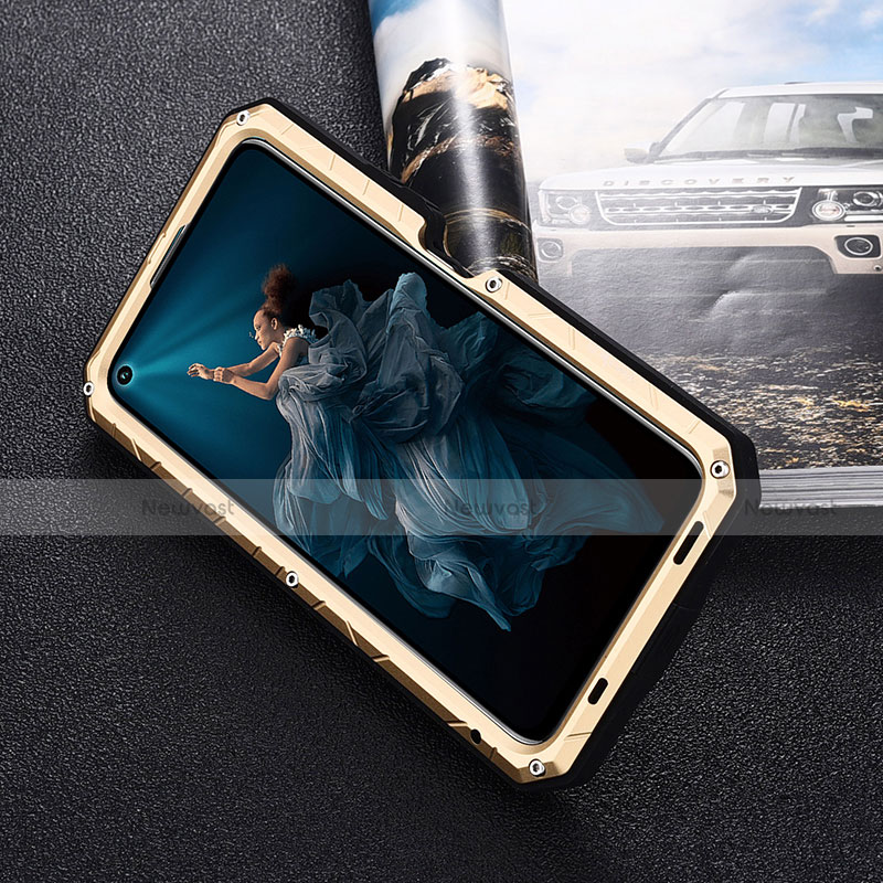 Luxury Metal Frame and Silicone Back Cover Case T01 for Huawei Honor 20 Pro