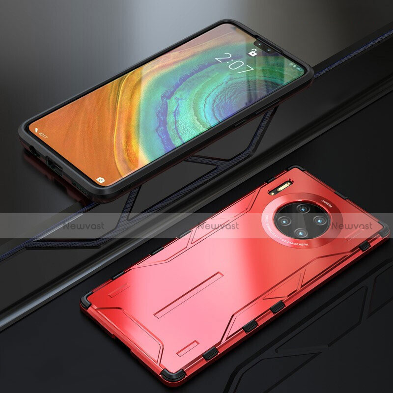 Luxury Metal Frame and Silicone Back Cover Case T01 for Huawei Mate 30 Pro