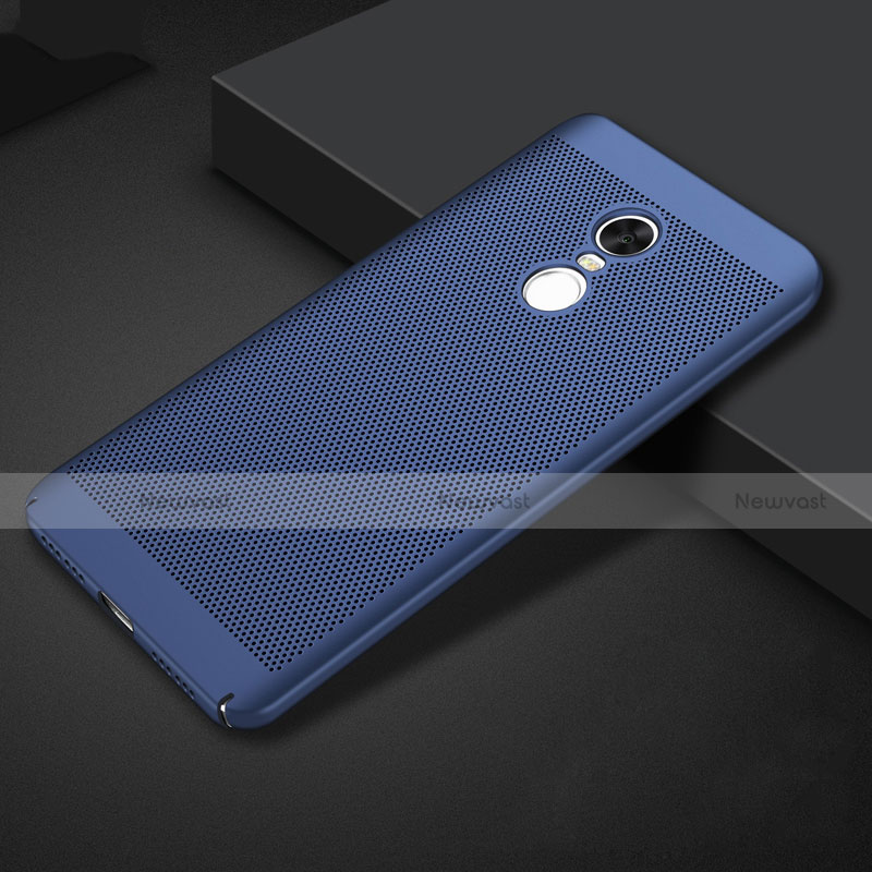 Mesh Hole Hard Rigid Case Back Cover R01 for Xiaomi Redmi Note 4 Blue