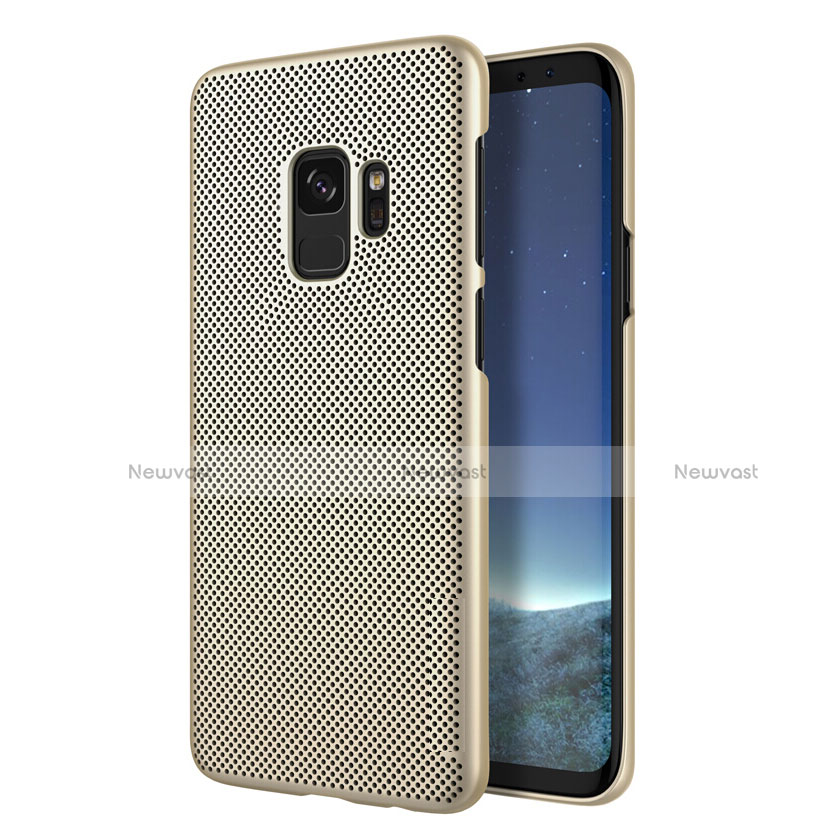 Mesh Hole Hard Rigid Cover for Samsung Galaxy S9 Gold