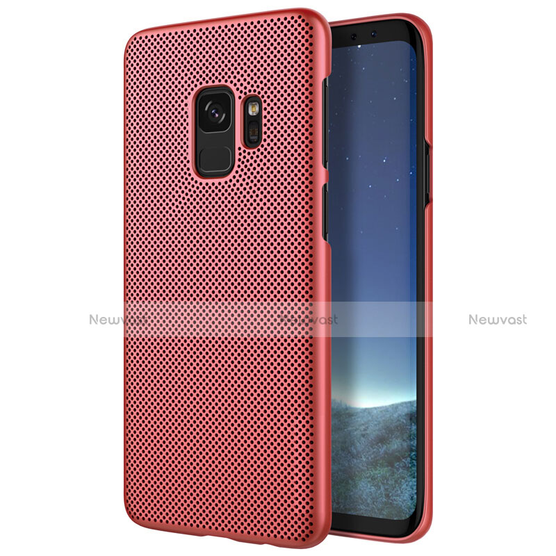 Mesh Hole Hard Rigid Cover for Samsung Galaxy S9 Red