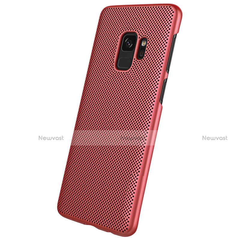 Mesh Hole Hard Rigid Cover for Samsung Galaxy S9 Red