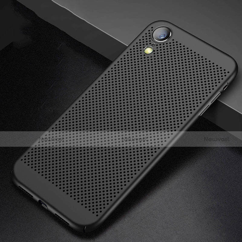 Mesh Hole Hard Rigid Snap On Case Cover for Apple iPhone XR Black