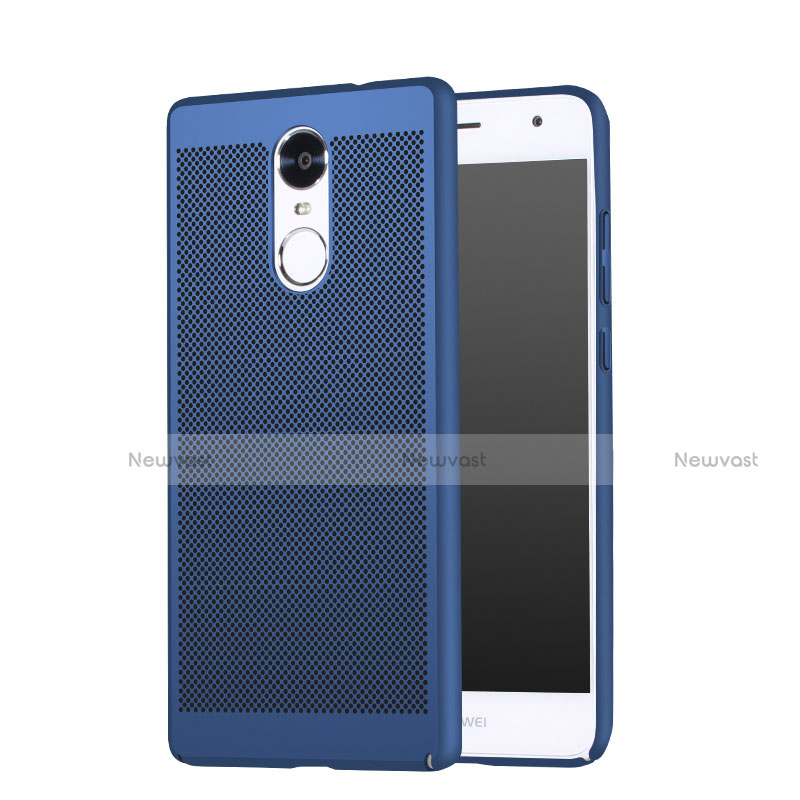 Mesh Hole Hard Rigid Snap On Case Cover for Huawei Enjoy 6 Blue