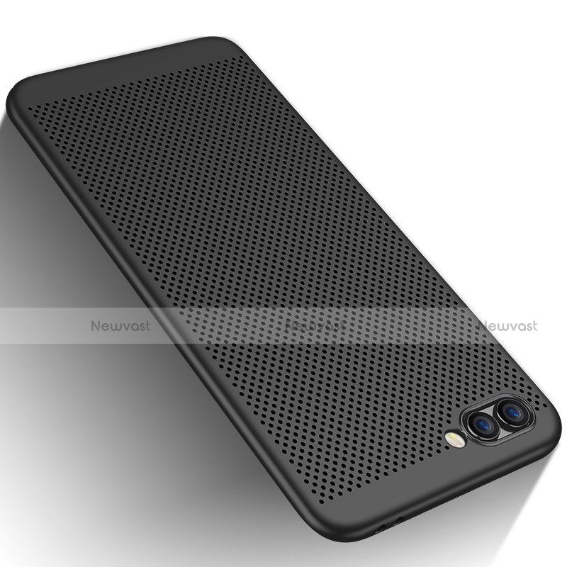 Mesh Hole Hard Rigid Snap On Case Cover for Huawei Honor 10 Black