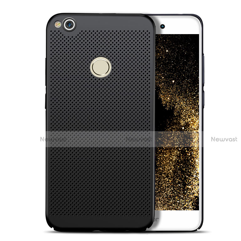 Mesh Hole Hard Rigid Snap On Case Cover for Huawei Honor 8 Lite Black