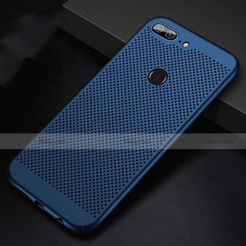 Mesh Hole Hard Rigid Snap On Case Cover for Huawei Honor 9 Lite Blue