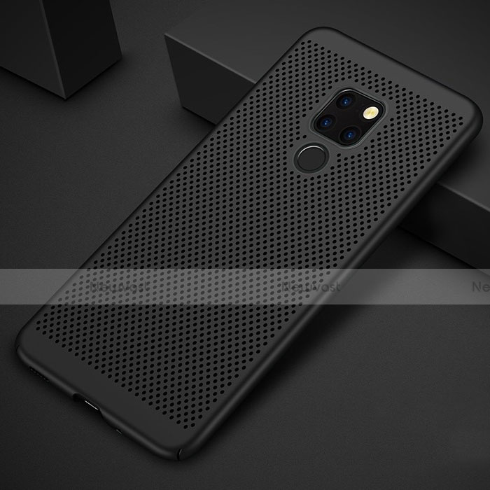 Mesh Hole Hard Rigid Snap On Case Cover for Huawei Mate 20 Black