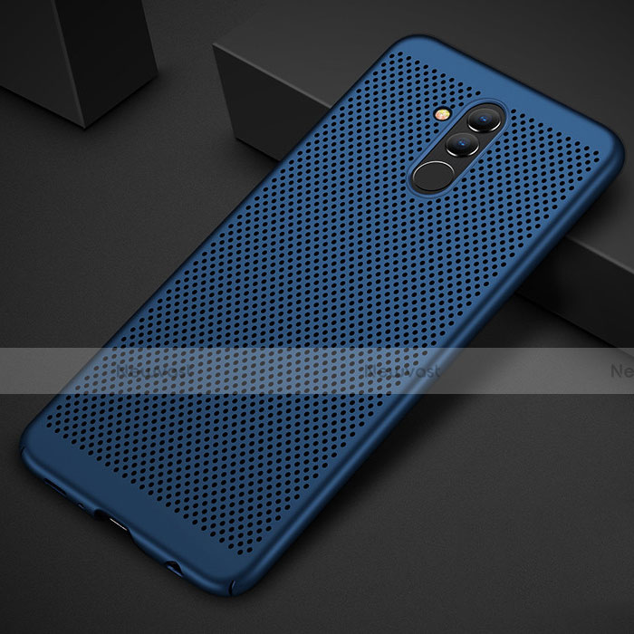 Mesh Hole Hard Rigid Snap On Case Cover for Huawei Mate 20 Lite Blue