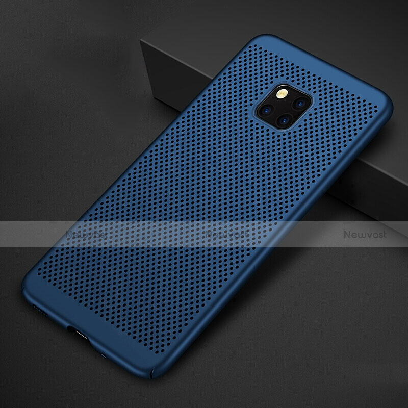 Mesh Hole Hard Rigid Snap On Case Cover for Huawei Mate 20 Pro Blue