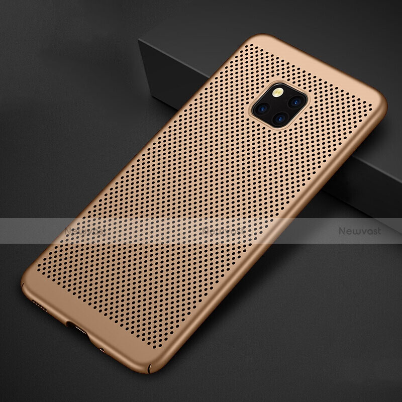 Mesh Hole Hard Rigid Snap On Case Cover for Huawei Mate 20 Pro Gold